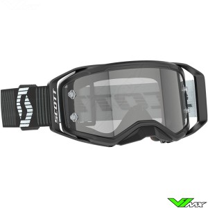 Scott Prospect 2.0 LS Motocross Goggle - Black / White / Light sensitive Lens