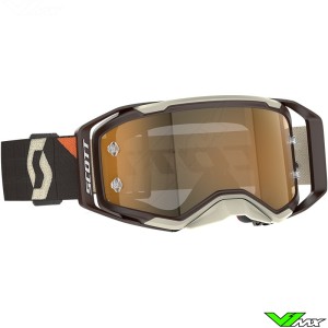 Scott Prospect 2.0 AMP Motocross Goggle - Brown / Beige / Amplifier Gold Lens