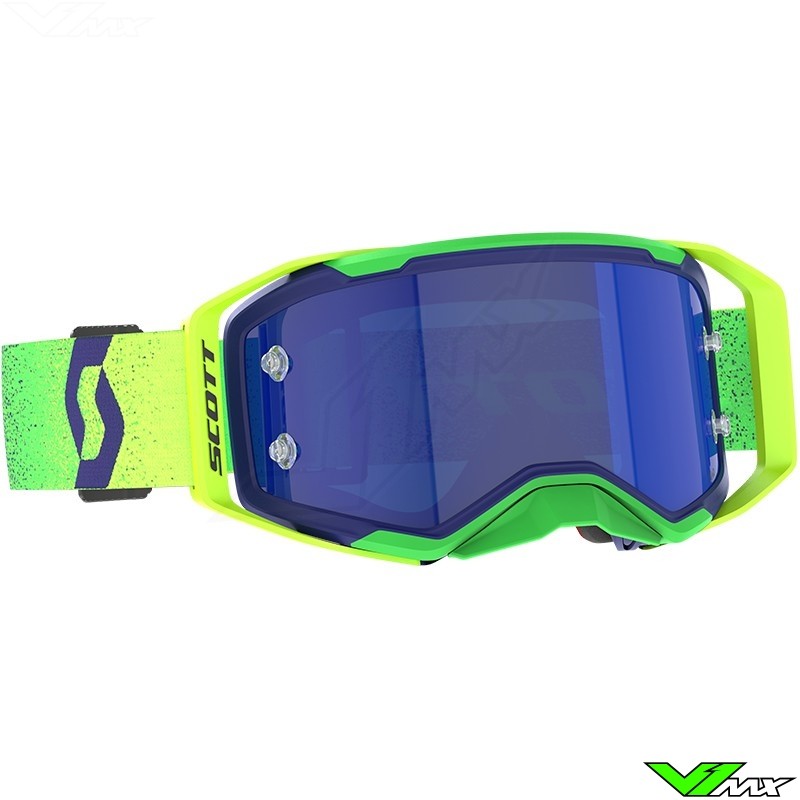 Scott Prospect 2.0 AMP Motocross Goggle - Purple / Fluo Yellow / Amplifier Blue Lens