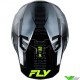 Fly Racing Formula S Protocol Crosshelm - Carbon Zwart / Grijs / Fluo Geel