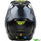 Fly Racing Formula S Protocol Motocross Helmet - Carbon Black / Grey / Fluo Yellow