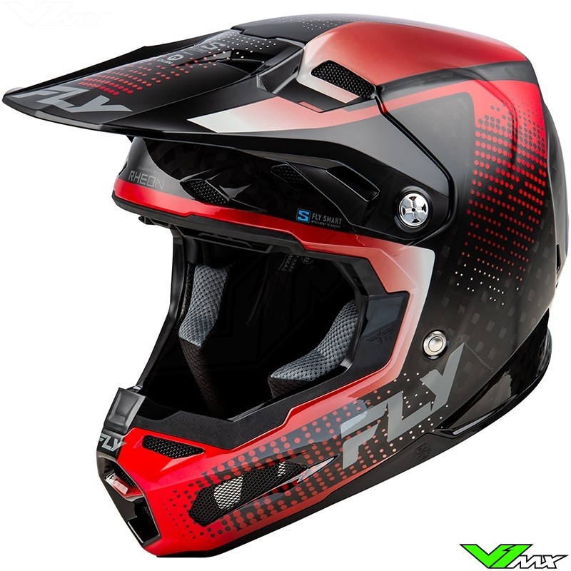 Fly Racing Formula S Protocol Motocross Helmet - Carbon Black / Red