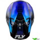 Fly Racing Formula S Protocol Crosshelm - Carbon Zwart / Blauw