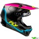 Fly Racing Formula CC Underglow Crosshelm - Grijs / Roze / Blauw