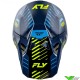 Fly Racing Formula CP Slice Crosshelm - Navy / Fluo Geel