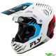 Fly Racing Formula CP Slice Motocross Helmet - White / Red / Cyaan