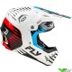 Fly Racing Formula CP Slice Motocross Helmet - White / Red / Cyaan