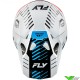 Fly Racing Formula CP Slice Crosshelm - Wit / Rood / Cyaan