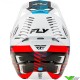 Fly Racing Formula CP Slice Crosshelm - Wit / Rood / Cyaan