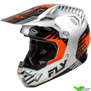 Fly Racing Formula CP Slice Motocross Helmet - Grey / Orange