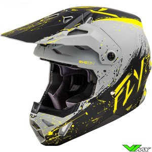 Fly Racing Formula CP Manic Motocross Helmet - Grey / Yellow