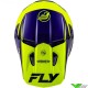 Fly Racing Kinetic Rally Crosshelm - Fluo Geel / Blauw