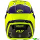 Fly Racing Kinetic Rally Crosshelm - Fluo Geel / Blauw