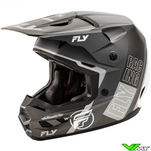 Fly Racing Kinetic Rally Motocross Helmet - Grey / Black / Matte