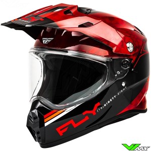 Fly Racing Trekker Conceal Adventure helm - Rood / Zwart