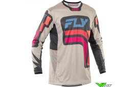 Fly Racing Lite Vice SE 2025 Cross shirt - Grijs / Roze / Koraal