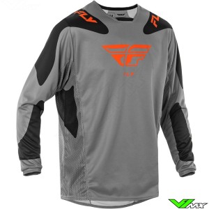 Fly Racing Kinetic Sym 2025 Motocross Jersey - Grey / Orange