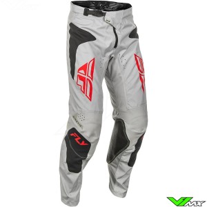 Fly Racing Kinetic Sym 2025 Crossbroek - Grijs / Rood