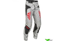 Fly Racing Kinetic Sym 2025 Crossbroek - Grijs / Rood