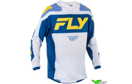 Fly Racing F-16 2025 Cross shirt - Wit / Donker Blauw / Geel