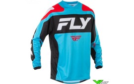 Fly Racing F-16 2025 Cross shirt - Cyaan / Rood