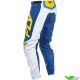 Fly Racing F-16 2025 Crossbroek - Wit / Donker Blauw / Geel