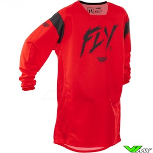 Fly Racing Kinetic Stoke 2025 Kinder Cross shirt - Rood