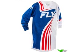 Fly Racing F-16 2025 Kinder Cross shirt - Blauw / Rood / Wit