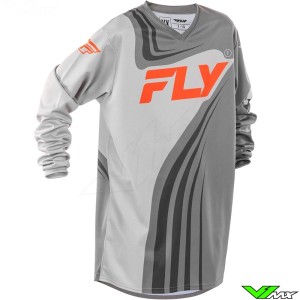 Fly Racing F-16 2025 Youth Motocross Jersey - Grey / Orange