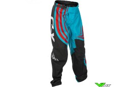 Fly Racing F-16 2025 Kinder Crossbroek - Cyaan / Rood