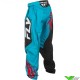 Fly Racing F-16 2025 Kinder Crossbroek - Cyaan / Rood