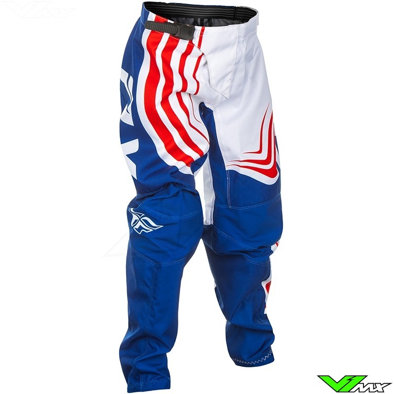 Fly Racing F-16 2025 Kinder Crossbroek - Blauw / Rood / Wit