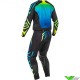 Fly Racing Evolution DTS Zen SE 2025 Motocross Gear Combo - Black / Blue / Fluo Yellow