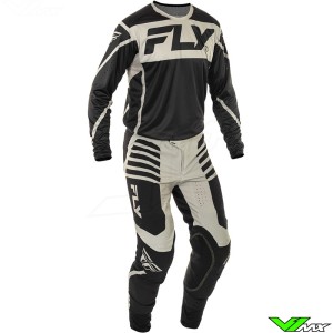 Fly Racing Lite 2025 Crosspak - Zwart / Grijs