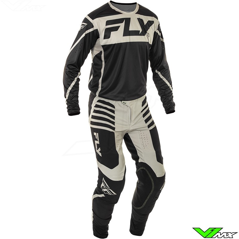 Fly Racing Lite 2025 Motocross Gear Combo - Black / Grey