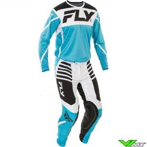 Fly Racing Lite 2025 Motocross Gear Combo - Blue / White / Black