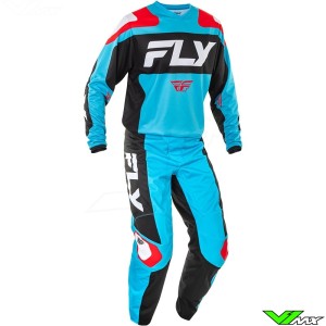 Fly Racing F-16 2025 Crosspak - Cyaan / Rood