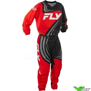 Fly Racing F-16 2025 Youth Motocross Gear Combo - Red