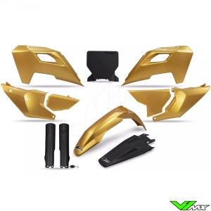 UFO Plastic Kit Gold - Husqvarna FC250 FC350 FC450 FX350 FX450 TC125 TC250 TX300