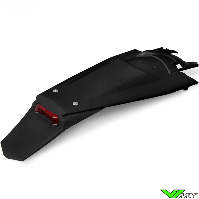 UFO Rear Fender with LED Tail Light Black - Husqvarna FE250 FE350 FE450 FE501 TE150 TE250 TE300