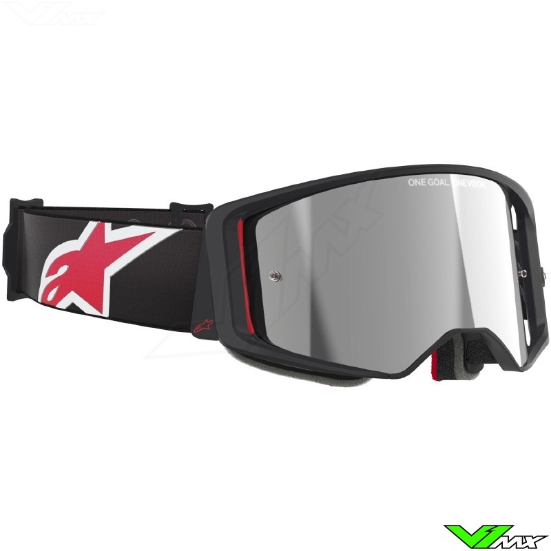 Alpinestars Supertech Corp Motocross Goggle - Black / Red / Silver Mirror Lens