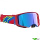 Alpinestars Supertech Corp Crossbril - Rood / Blauw / Blauw Spiegellens