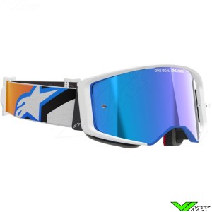 Alpinestars Supertech Corp Motocross Goggle - Blue / Orange / Mirror Blue Lens