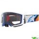 Alpinestars Supertech Corp Crossbril - Blauw / Oranje / Heldere lens