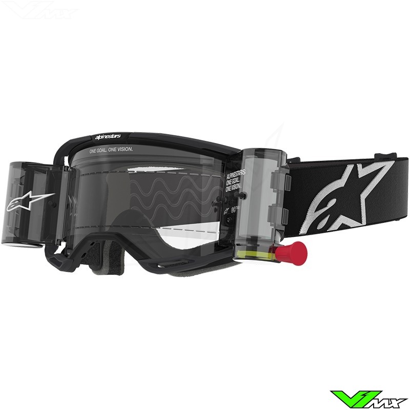 Alpinestars Vision 8 Corp Motocross Goggles with Roll-off - Black