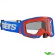 Alpinestars Vision 8 Wordmark Crossbril - Blauw / Oranje / Heldere lens