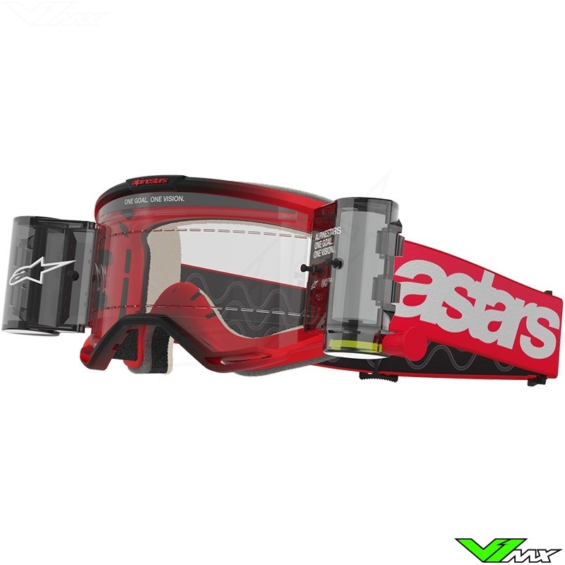 Alpinestars Vision 5 Blaze Motocross Goggles with Roll-off - Red