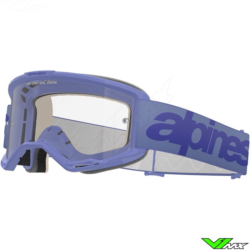 Alpinestars Vision 5 Wordmark Motocross Goggle - Purple / Clear Lens