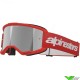 Alpinestars Vision 3 Wordmark Motocross Goggle - Red / Silver Mirror Lens