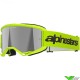 Alpinestars Vision 3 Wordmark Crossbril - Fluo Geel / Zilver spiegellens